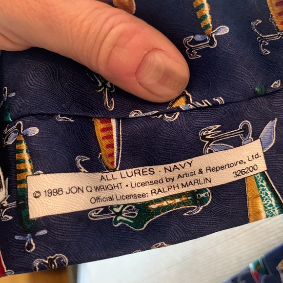 FISHING LURES NECKTIE VINTAGE 90’s - Picture 8 of 12